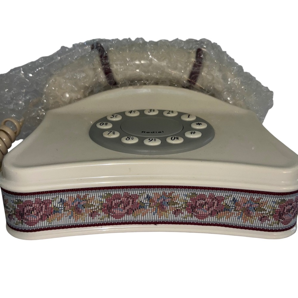 Vintage PF Sound Collection Classic Lace Telephone Ivory Floral Model 541.205
